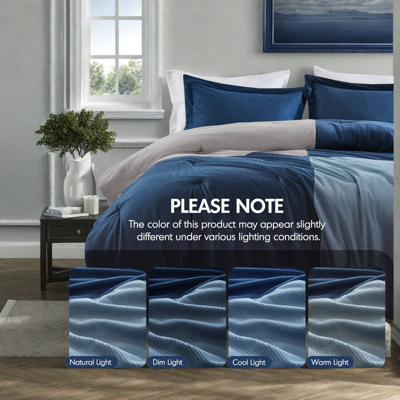 Ensembles de literie moelleux et moelleux pour lit simple TG, velours côtelé bleu moderne, dortoir