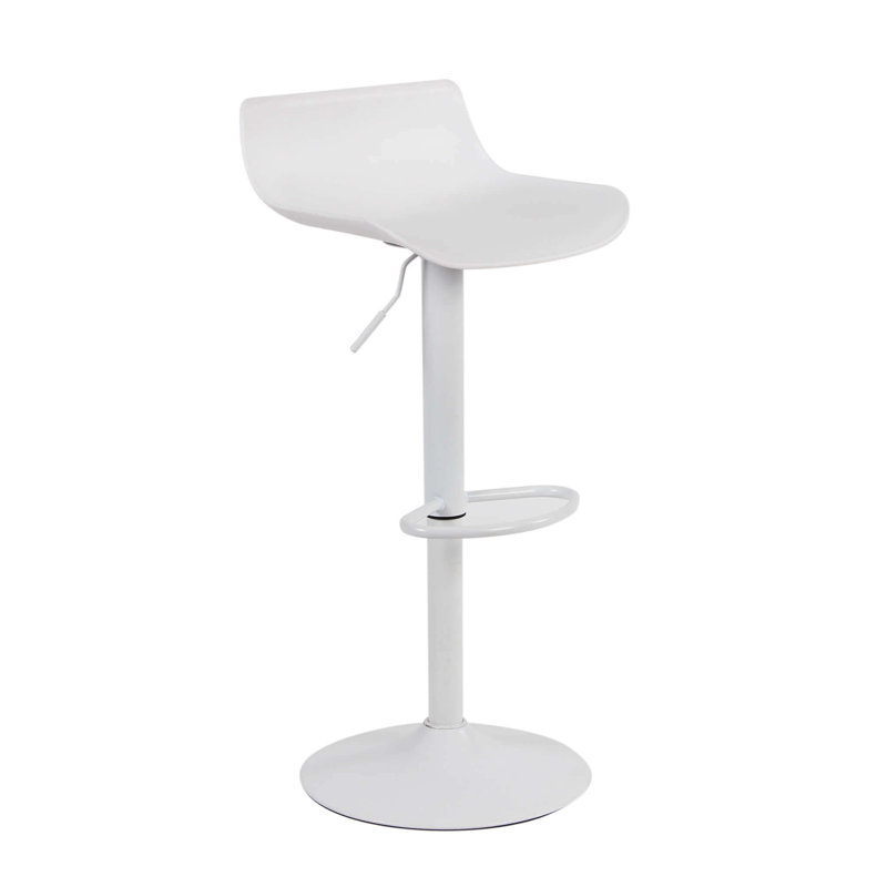 Kieralee Swivel Adjustable Height Counter Stool, White