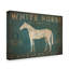 Art mural sur toile tendue - art mural «White Horse With Words Blue» par Ryan Fowler pour le salon, la chambre à coucher ou le bureau - 16 x 24-31883325