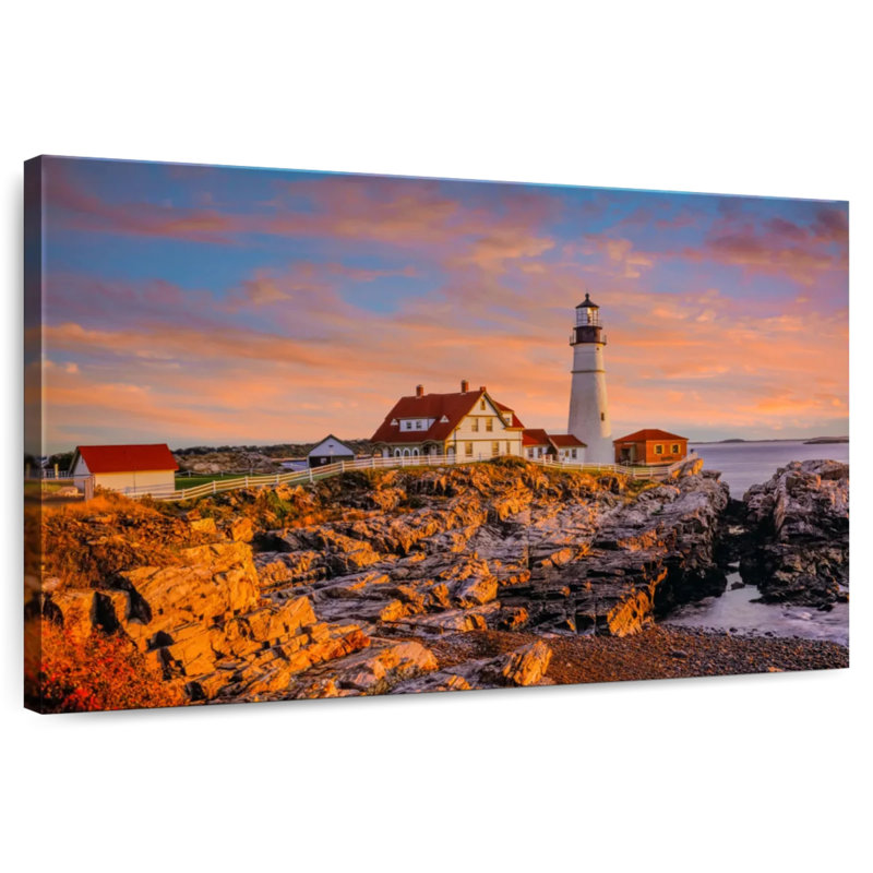 Sunny portland head lighthouse Aletra, H 16 po x l 24 po
