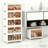 4 Layers 160Qt Stackable Storage Box With Wheels For Home Living Room Office Wardrobe Bathroom Kitchen White-2012986390
