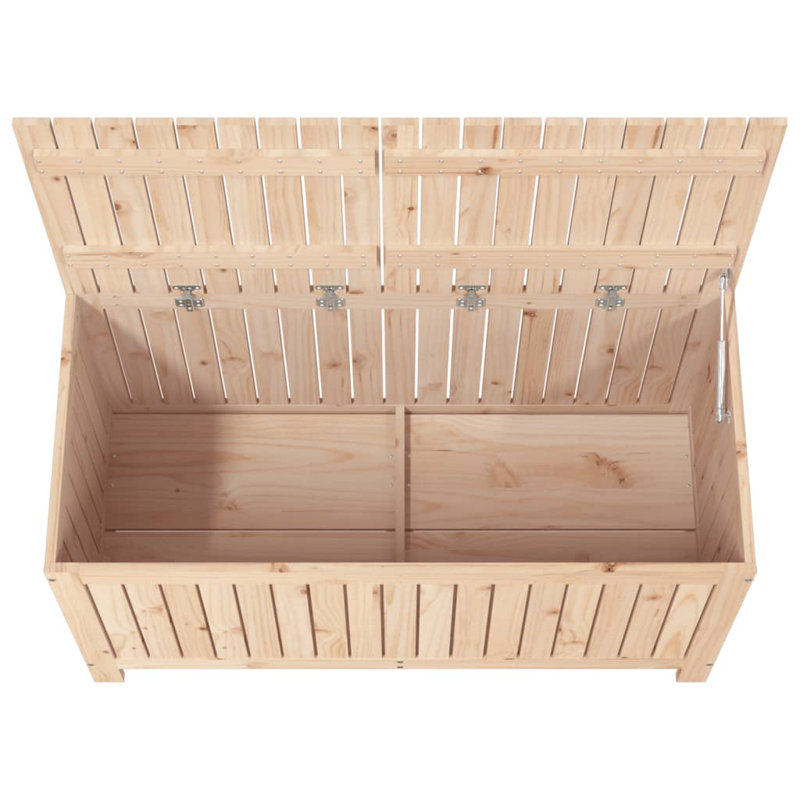Natur Pur Witzel 121cm W Pine Solid Wood Deck Box, Light Brown