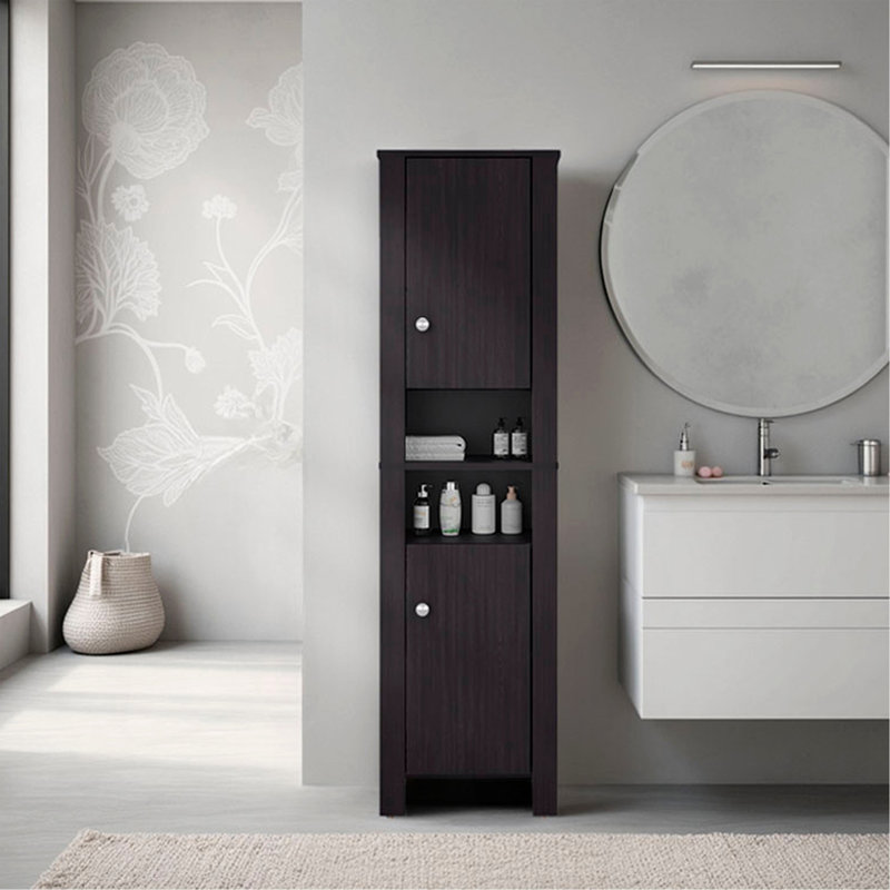 Tall Stylish Cabinet With Closed Compartments