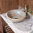 Novatto 17'' Stone Circular Bathroom Sink-10397186