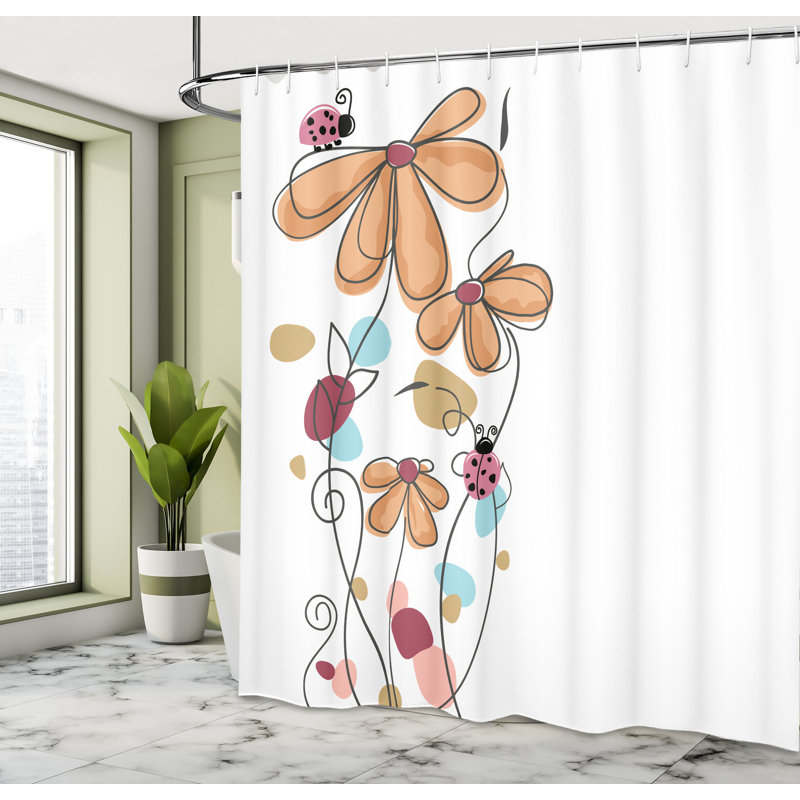 Ensemble de rideau de douche Kids, H 69 po x l 70 po, Dark Peach