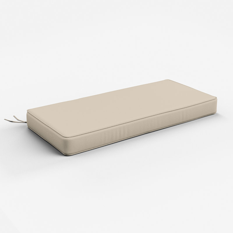 Outdoor 3.5'' Bench Cushion 42 X 18 Indoor And Outdoor Seat Cushions, 42" W x 18" D, Beige