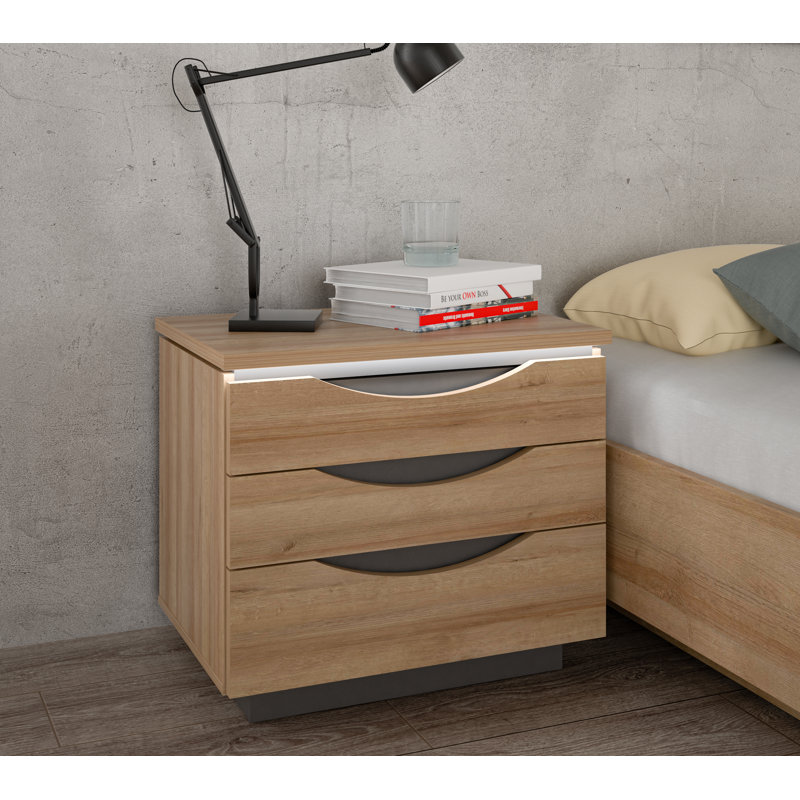 Cotsen 61.4cm W Particle Board / Chipboard Bedside Table
