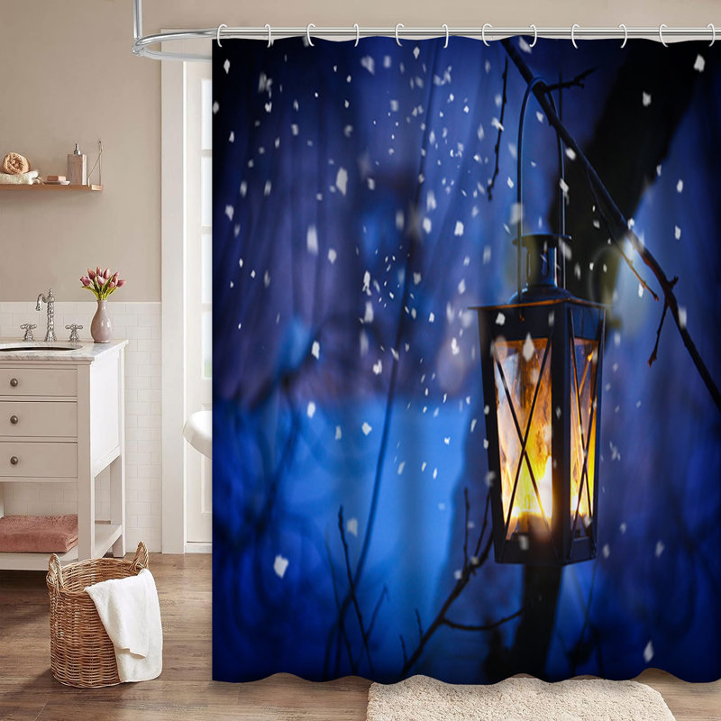 Rideau de douche Christmas Lantern, L 72 po x l 84 po