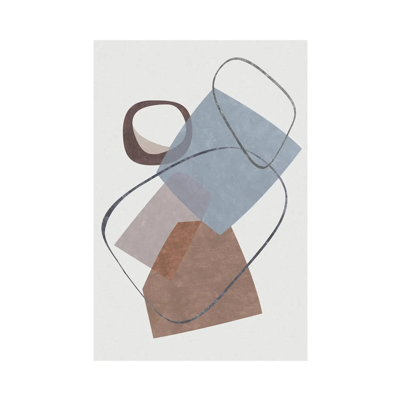 Overlapping Parts And Transparencies II by Angel Estevez - Wrapped Canvas Painting, 20.32 cm H x 30.48 cm W x 1.91 cm D