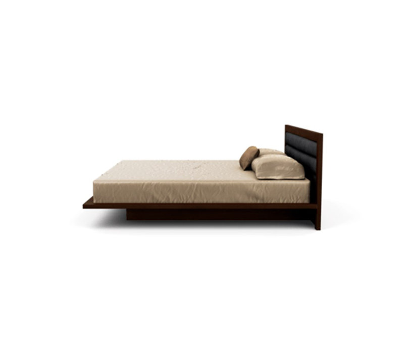 Moduluxe Upholstered Bed, Onyx, King, Natural Walnut
