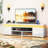 83" TV Stand/Media Console For Tvs Up To 95" With Power Outlets, USB Ports And LED Light Strips-1592640147