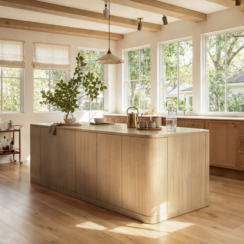 110.2'' W Double-Sided Kitchen Island With 6-Door Cabinet