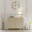 Modern Sideboard with Fluted Fronts & Gold Legs – 100cm Storage Cabinet-1840160533