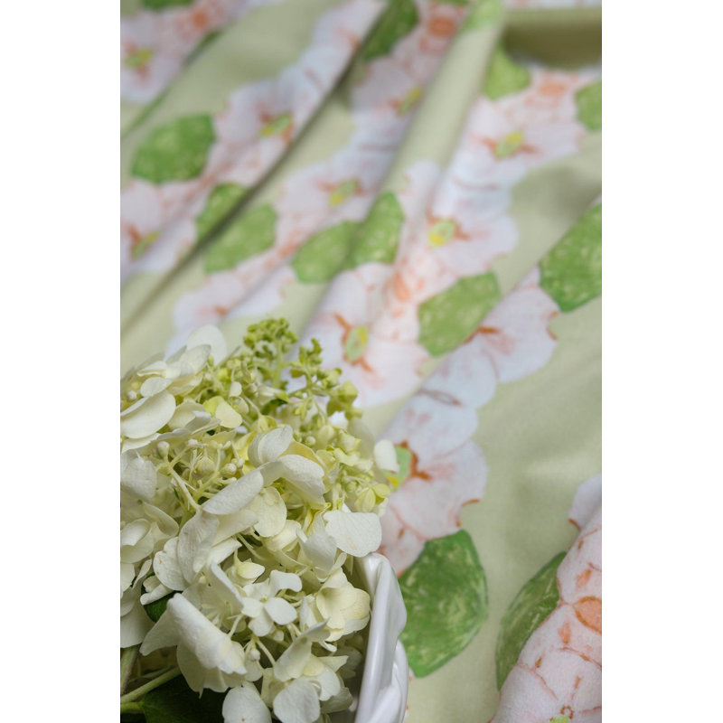 Flowering Dogwoods Lumbar Pillow Cover & Insert, Fernwood Green Floral