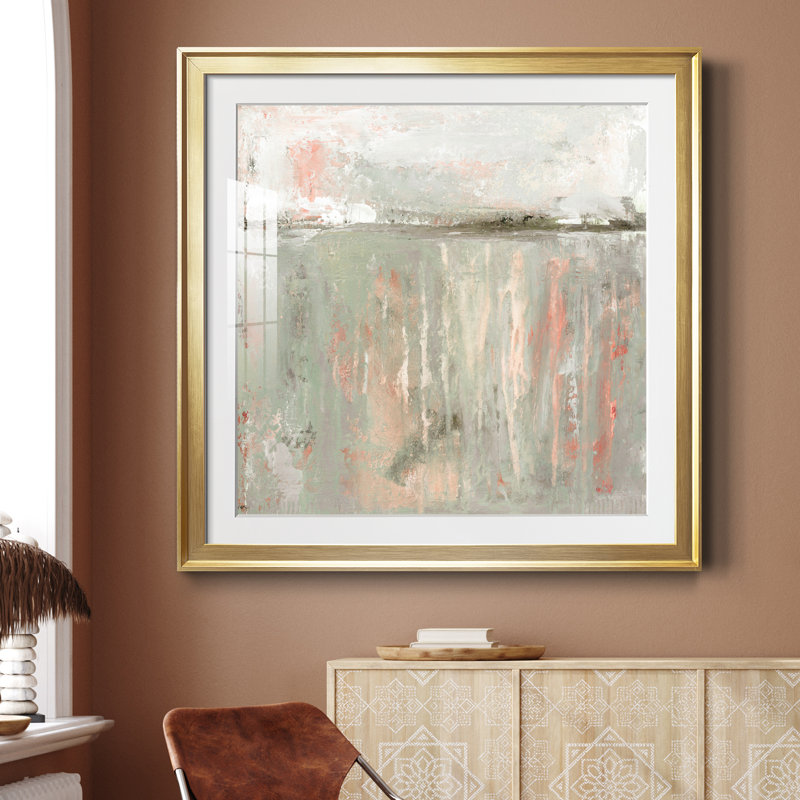 Récolte de dindes - peinture encadrée, Encadrement doré, H 34,5 po x l 34,5 po x P 1,5 po