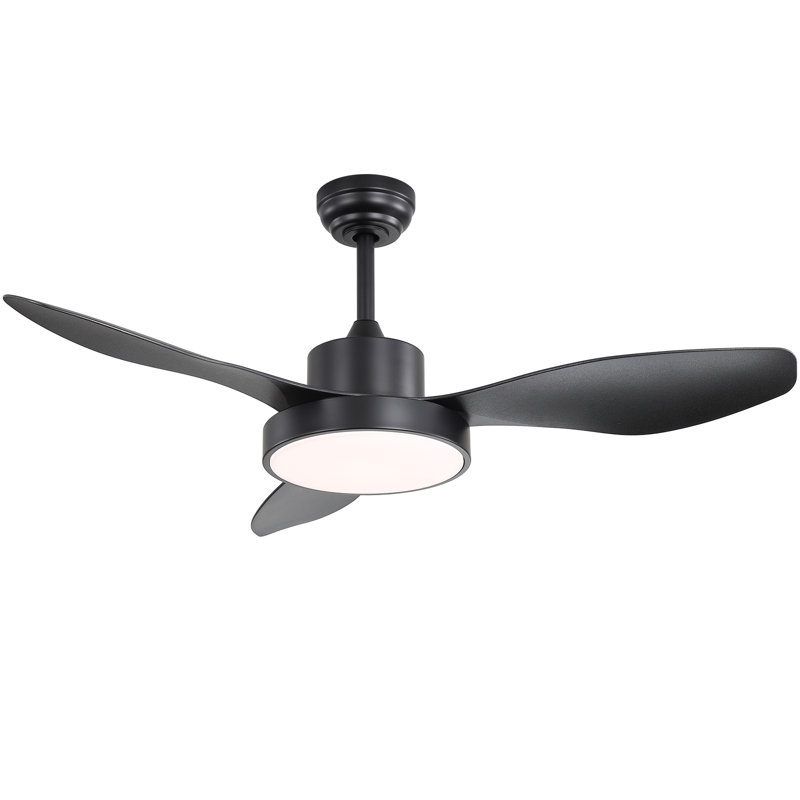 47" 3 ABS Blade Modern Classic Ceiling Fan Light With Three-Tone Lighting, Remote Control Adjustment, And Timing Function