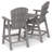 2-Person 26'' Outdoor Tall Adirondack Chairs With Table-1366476286