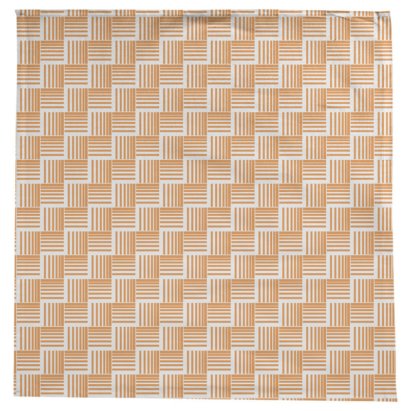 Rayures nattes classiques Nappe, Orange/Blanc
