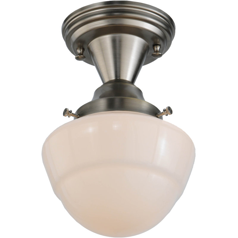 Plafonnier semi-encastré 7 po 1-light scolaire simple