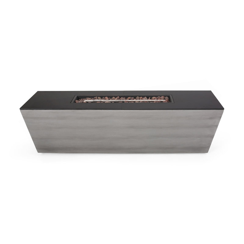 56" RECTANGLE MGO FIRE PIT - 50 000 BTU