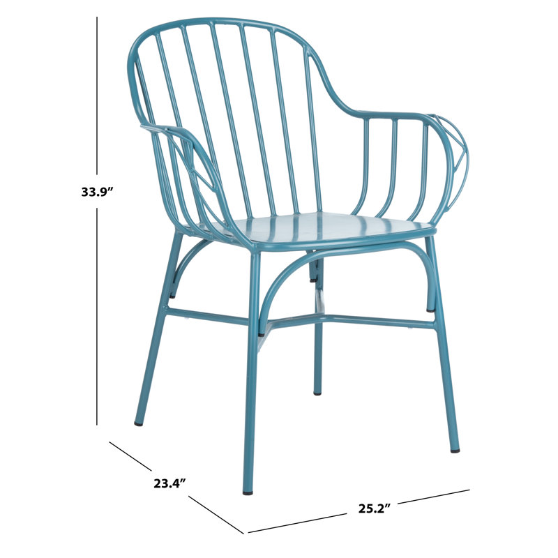 Tucker Outdoor Dining Armchair, Matte Navy Blue