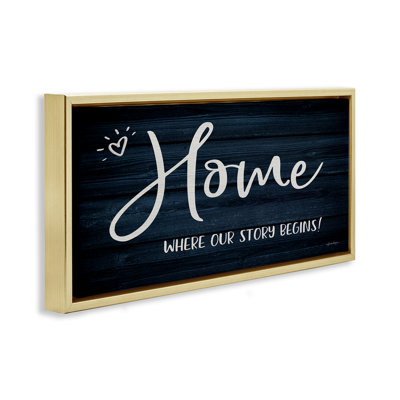 Where Our Story Begins Framed Floater Canvas Wall Art by Susie Boyer