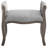 Vintage French Upholstered Fabric Bench-1525705475