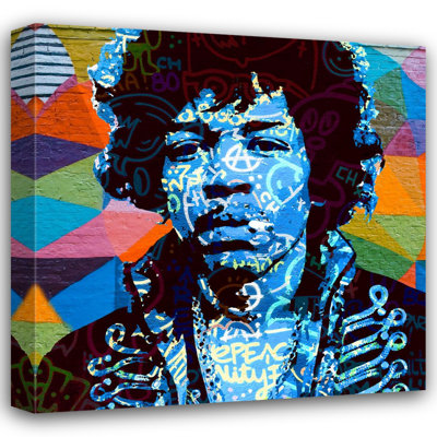 Hendrix 2 par Stephen Chambers - peinture sur toile tendue