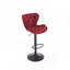 Tabourets de bar, avec repose-pieds chromé et base pivotante en velours-1112723700