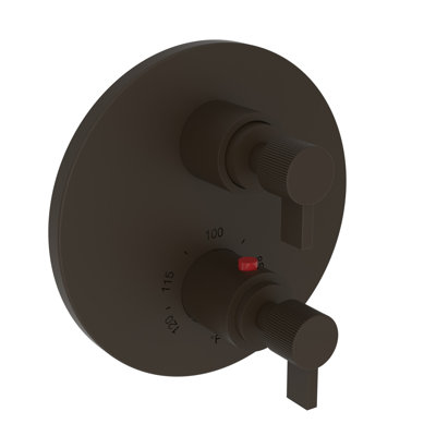 Pardees 1/2" Round Thermostatic Trim Plate With Handle