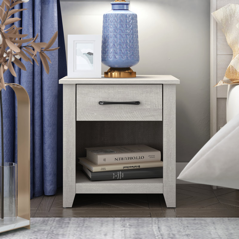 Walter 1 Drawer Nightstand, Dusty Gray Oak