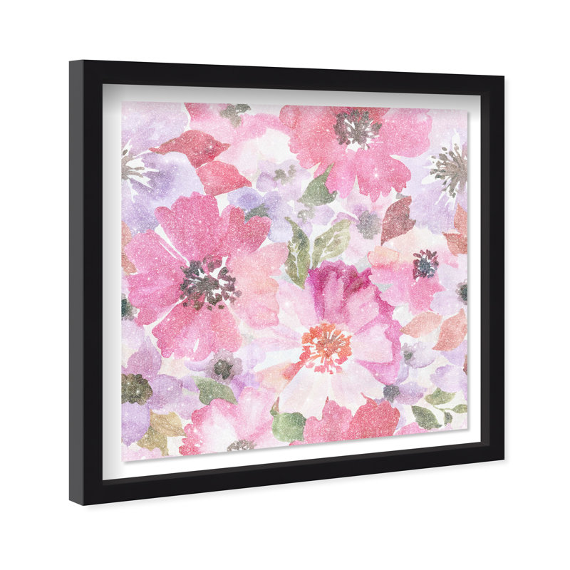 Morning Blossoms Canvas Floral & Botanical Print by Oliver Gal, 13.5"H x 13.5"W, Black Frame