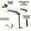 Support à 4 attaches Brayden Studio® Bones, support facile à plier avec base inclinable - Noir