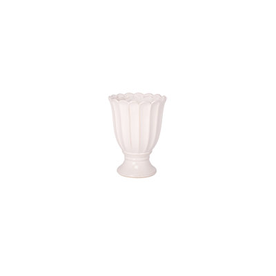 Pot en grès blanc cassé