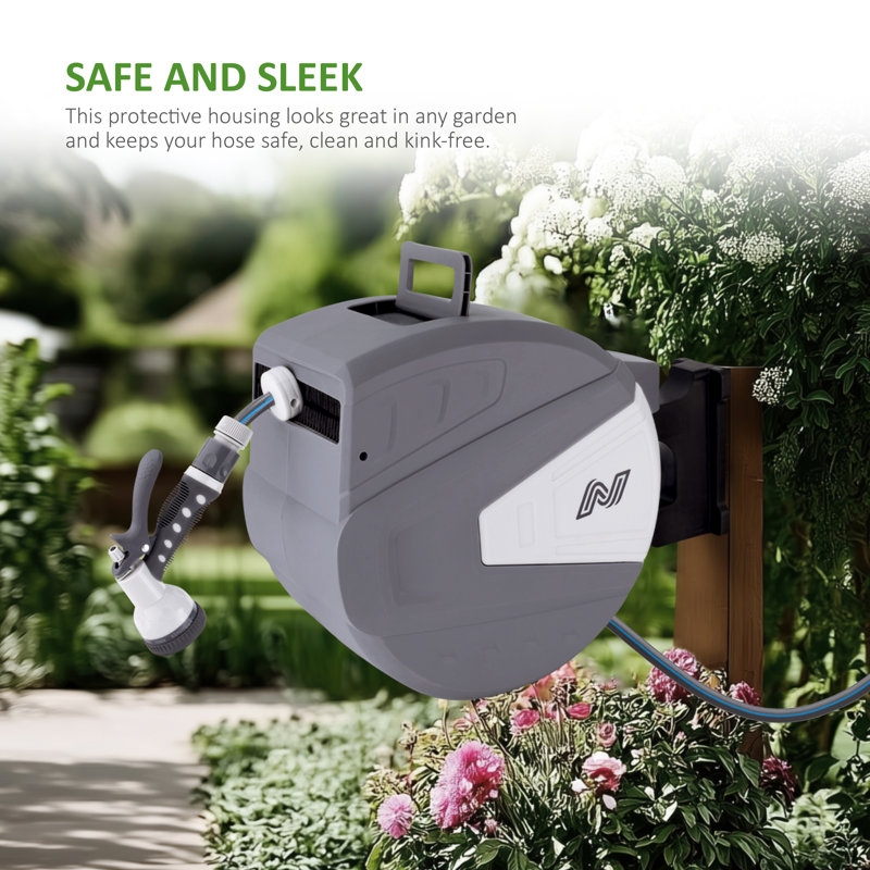 Plastic Hose Reel, 44.3cm H x 26.9cm W x 61cm D