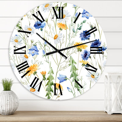 Horloge murale traditionnelle Camomille et Clover Bell II