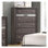 Commode de chambre contemporaine en bois massif gris avec tiroir à bijoux caché, tiroirs à queue d'aronde anglaise et boutons argentés - Mobilier de rangement moderne pour commode
