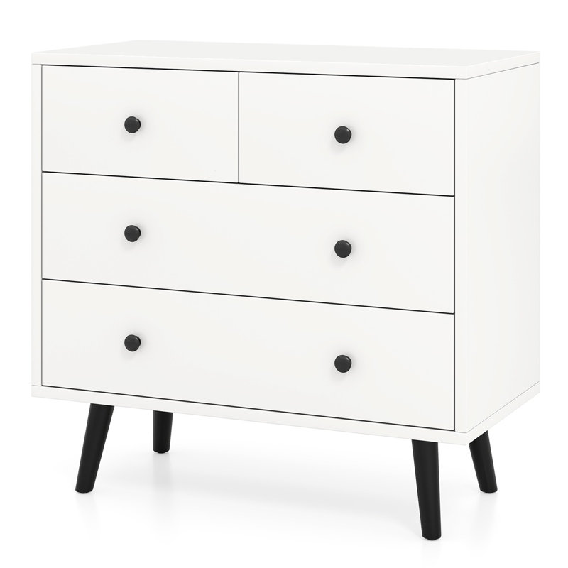  Commode de rangement moderne à 4 tiroirs l 31,5 po Modern