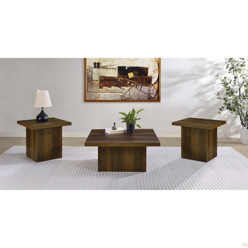 Ensemble de tables basses 3 pièces Eldridge, Noyer