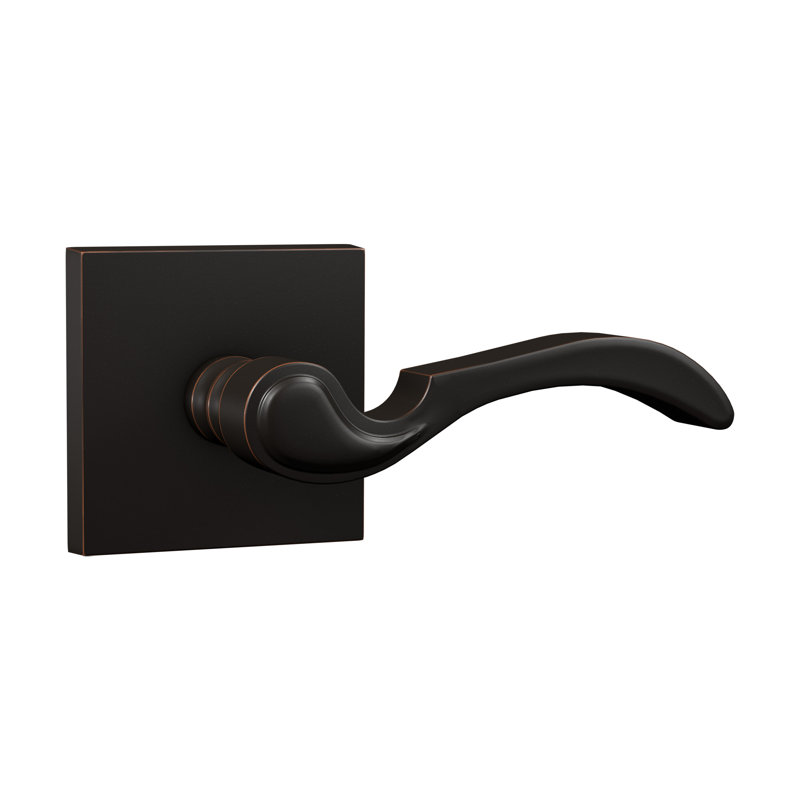 Bravura 903-7 Sable Passage Lever on Square Contemporary  Rose in Oil Rubbed Bronze - LH