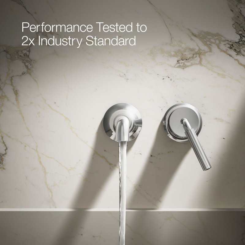 Tone Wall-Mount Single-Handle Bathroom Sink Faucet, Polished Chrome