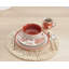 Service de table en céramique 16 pièces Couleur Red