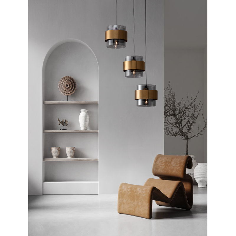3 - Light Black Cluster Pendant