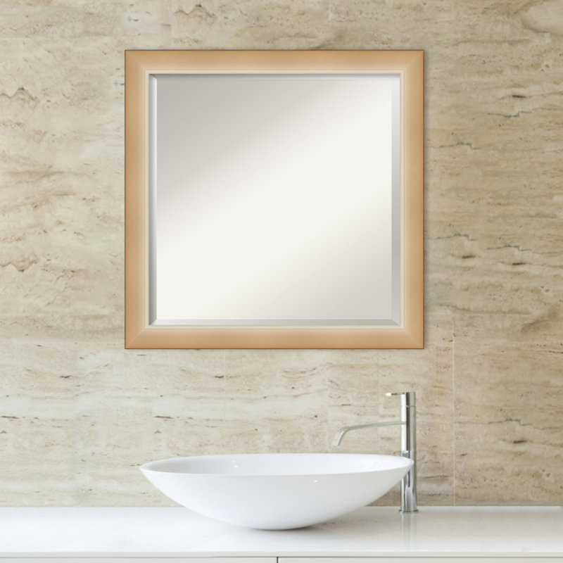 Quade Mirror, 23.25" x 23.25", Eva Ambre Gold