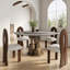 Table de salle à manger ronde moderne de 53 po / 59 po Amberly-142055136-139961238