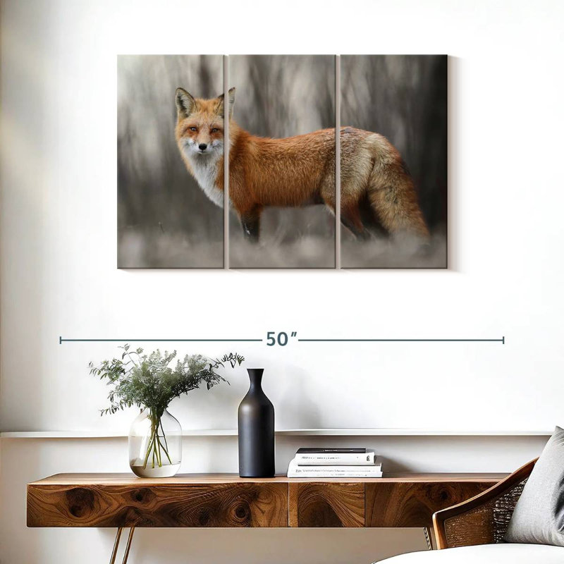 Charming Red Fox, 24" H x 38" W