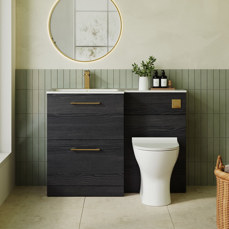 Arno 1105 mm Bathroom Vanity, Charcoal Black