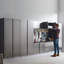 Armoire de rangement de garage gris métallique Series Series - Fixation murale, très profonde, résistante à la chaleur et à l'eau, fermeture en douceur avec conception montée efficace