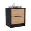 Nightstand Cervants, Two Drawers, Metal Handle-638011008