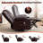 Massage Heat Recliners Leather Modern Swivel Rocker For Home Brown